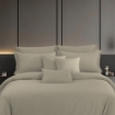 Picture of AKEMI TENCEL™ Touch Colour Elegance Quilt Cover Set 1250TC - Regal Taupe (Super Single/ Queen/ King)