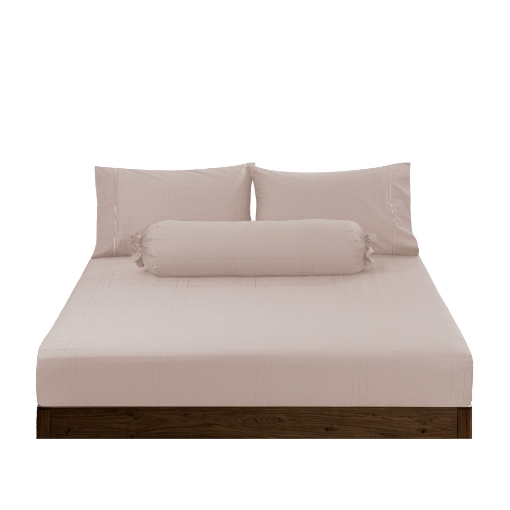 Picture of AKEMI Cotton Sateen Affinity Fitted Sheet Set | 100% Cotton - Shine 1200TC - Hushed Violet (Super Single/Queen/King)