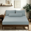 Picture of AKEMI Cotton Sateen Affinity Fitted Sheet Set | 100% Cotton - Shine 1200TC - Pearl Blue (Super Single/Queen/King)