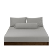 Picture of AKEMI Cotton Sateen Affinity Fitted Sheet Set | 100% Cotton - Shine 1200TC - Vapor Grey (Super Single/Queen/King)