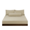 Picture of AKEMI Cotton Sateen Affinity Fitted Sheet Set | 100% Cotton - Shine 1200TC - Fog Khaki (Super Single/Queen/King)