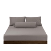 Picture of AKEMI Cotton Sateen Affinity Fitted Sheet Set | 100% Cotton - Shine 1200TC - Warm Grey (Super Single/Queen/King)