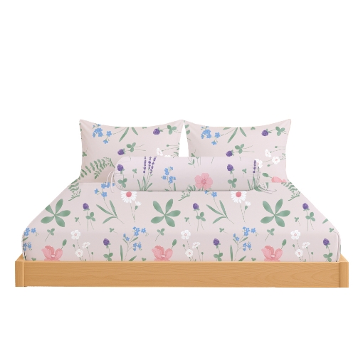 Picture of ai by AKEMI Cheery Collection Fitted Sheet Set 650TC (Super Single/Queen/King) - Janna