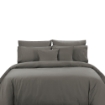 Picture of AKEMI Cotton Sateen Affinity Quilt Cover Set | 100% Cotton 1200TC - Shine - Midori Grey (Super Single/Queen/King)