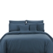 Picture of AKEMI Cotton Sateen Affinity Quilt Cover Set | 100% Cotton 1200TC - Shine - Calm Blue (Super Single/Queen/King)