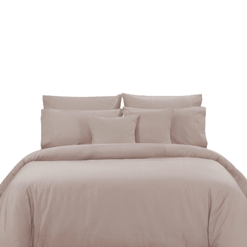Picture of AKEMI Cotton Sateen Affinity Quilt Cover Set | 100% Cotton 1200TC - Shine - Hushed Violet (Super Single/Queen/King)