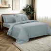 Picture of AKEMI Cotton Sateen Affinity Quilt Cover Set | 100% Cotton 1200TC - Shine - Pearl Blue (Super Single/Queen/King)