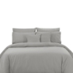 Picture of AKEMI Cotton Sateen Affinity Quilt Cover Set | 100% Cotton 1200TC - Shine - Vapor Grey (Super Single/Queen/King)