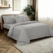 Picture of AKEMI Cotton Sateen Affinity Quilt Cover Set | 100% Cotton 1200TC - Shine - Vapor Grey (Super Single/Queen/King)