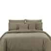 Picture of AKEMI Cotton Sateen Affinity Quilt Cover Set | 100% Cotton 1200TC - Shine - Desert Taupe (Super Single/Queen/King)