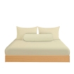 Picture of AKEMI Cotton Essentials Colour Home Divine Fitted Sheet Set 600TC - Eggshell White (Super Single/Queen)