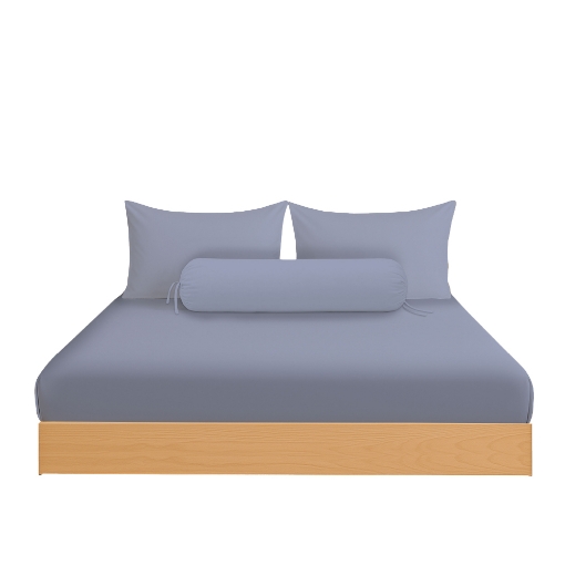 Picture of AKEMI Cotton Essentials Colour Home Divine Fitted Sheet Set 600TC - Astral Violet (Super Single/Queen)