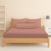 Picture of AKEMI Cotton Essentials Colour Home Divine Fitted Sheet Set 600TC - Saffron Coral (Super Single/Queen)