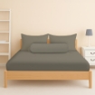 Picture of AKEMI Cotton Essentials Colour Home Divine Fitted Sheet Set 600TC - Brindle Brown (Super Single/Queen)