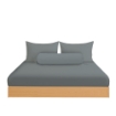 Picture of AKEMI Cotton Essentials Colour Home Divine Fitted Sheet Set 600TC - Serene Grey (Super Single/Queen)
