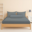 Picture of AKEMI Cotton Essentials Colour Home Divine Fitted Sheet Set 600TC - Serene Grey (Super Single/Queen)