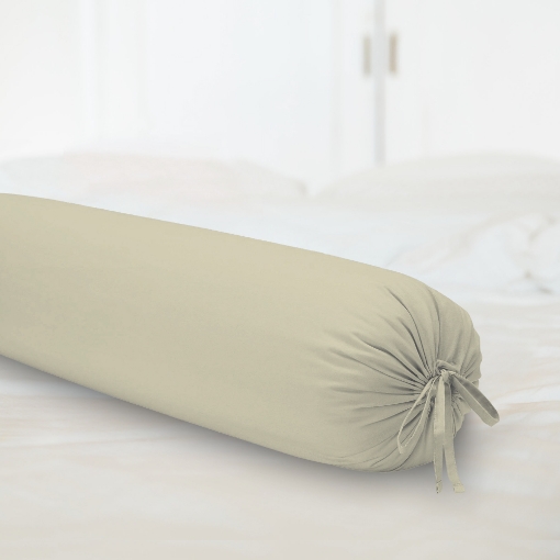 Picture of AKEMI Cotton Essentials Colour Home Divine Bolster Case 600TC - Eggshell White (1pc)