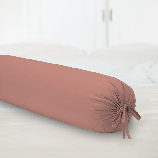 Picture of AKEMI Cotton Essentials Colour Home Divine Bolster Case 600TC - Saffron Coral (1pc)