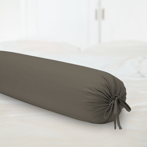 Picture of AKEMI Cotton Essentials Colour Home Divine Bolster Case 600TC - Brindle Brown (1pc)
