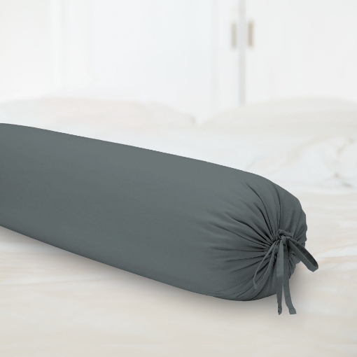 Picture of AKEMI Cotton Essentials Colour Home Divine Bolster Case 600TC - Serene Grey (1pc)
