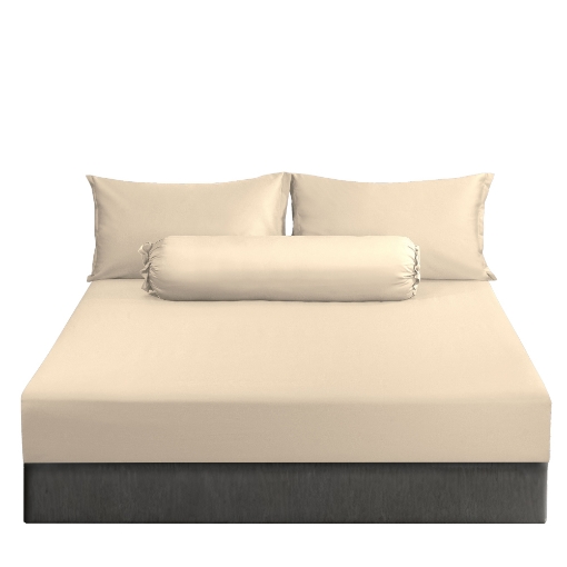 Picture of AKEMI TENCEL™ Touch Colour Elegance Fitted Sheet Set 1250TC - Nude Blossom (Super Single/ Queen/ King)