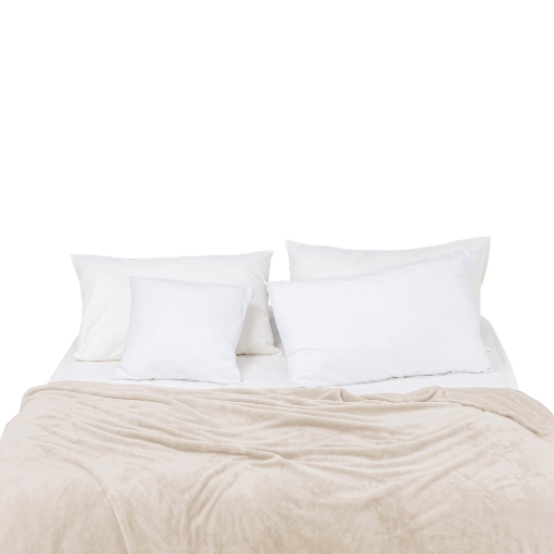 Picture of AKEMI Colourlush Flannel Blanket - Oat Cream (150cm x 200cm)