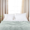 Picture of AKEMI Colourlush Flannel Blanket - Minty Grey (150cm x 200cm)