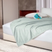 Picture of AKEMI Colourlush Flannel Blanket - Minty Grey (150cm x 200cm)