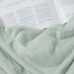 Picture of AKEMI Colourlush Flannel Blanket - Minty Grey (150cm x 200cm)