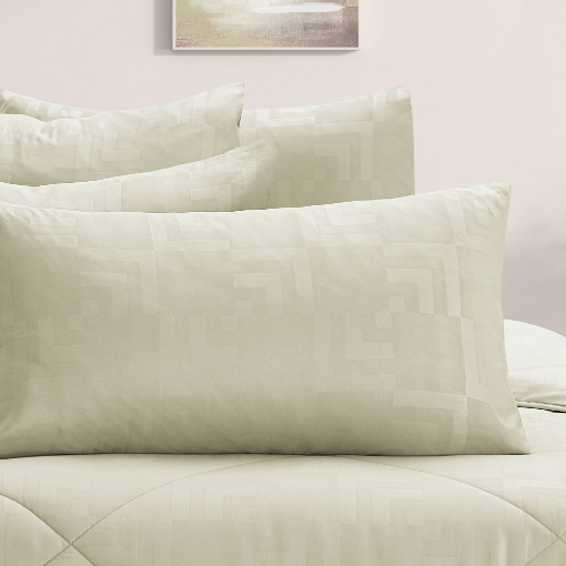 Picture of ai by AKEMI Colourkissed Collection Pillow Case | 100% MicroXT 700TC (48 x 74 cm) -Elvera Pale Khaki