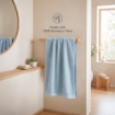 Picture of AKEMI 100% Bamboo Cotton bath towel | Anti Odour (70cm x 140cm)- Sterling Blue