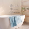 Picture of AKEMI 100% Bamboo Cotton bath towel | Anti Odour (70cm x 140cm)- Sterling Blue