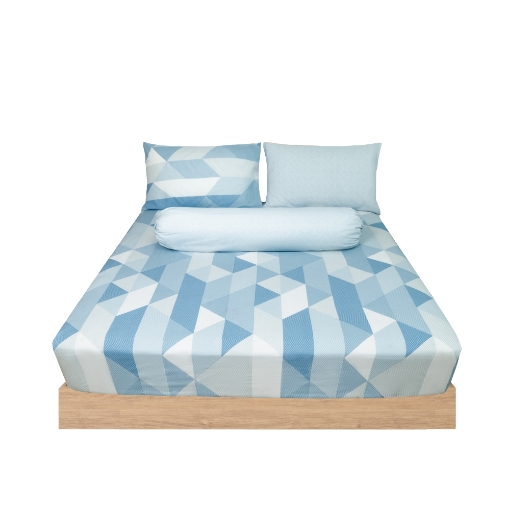 Picture of AKEMI Cotton Essentials Enclave Joy Fitted Sheet Set | 100% Cotton 650TC - Omaira (Super Single/ Queen/ King)