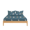 Picture of ai by AKEMI Cheery Collection Fitted Sheet Set 650TC (Super Single/Queen/King) - Smarty Cat
