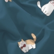 Picture of ai by AKEMI Cheery Collection Fitted Sheet Set 650TC (Super Single/Queen/King) - Smarty Cat